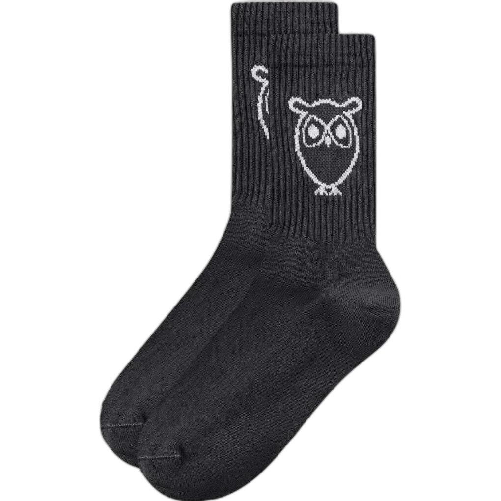 KnowledgeCotton Apparel, Socken, Tennissocken, Schwarz, (39, 42)