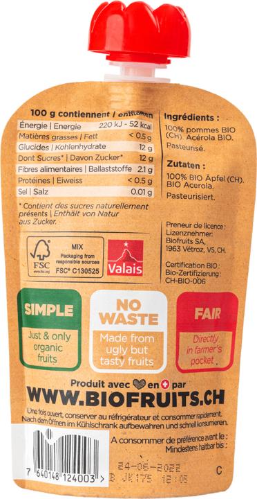 Produktbild Biofruits Apfelkompott