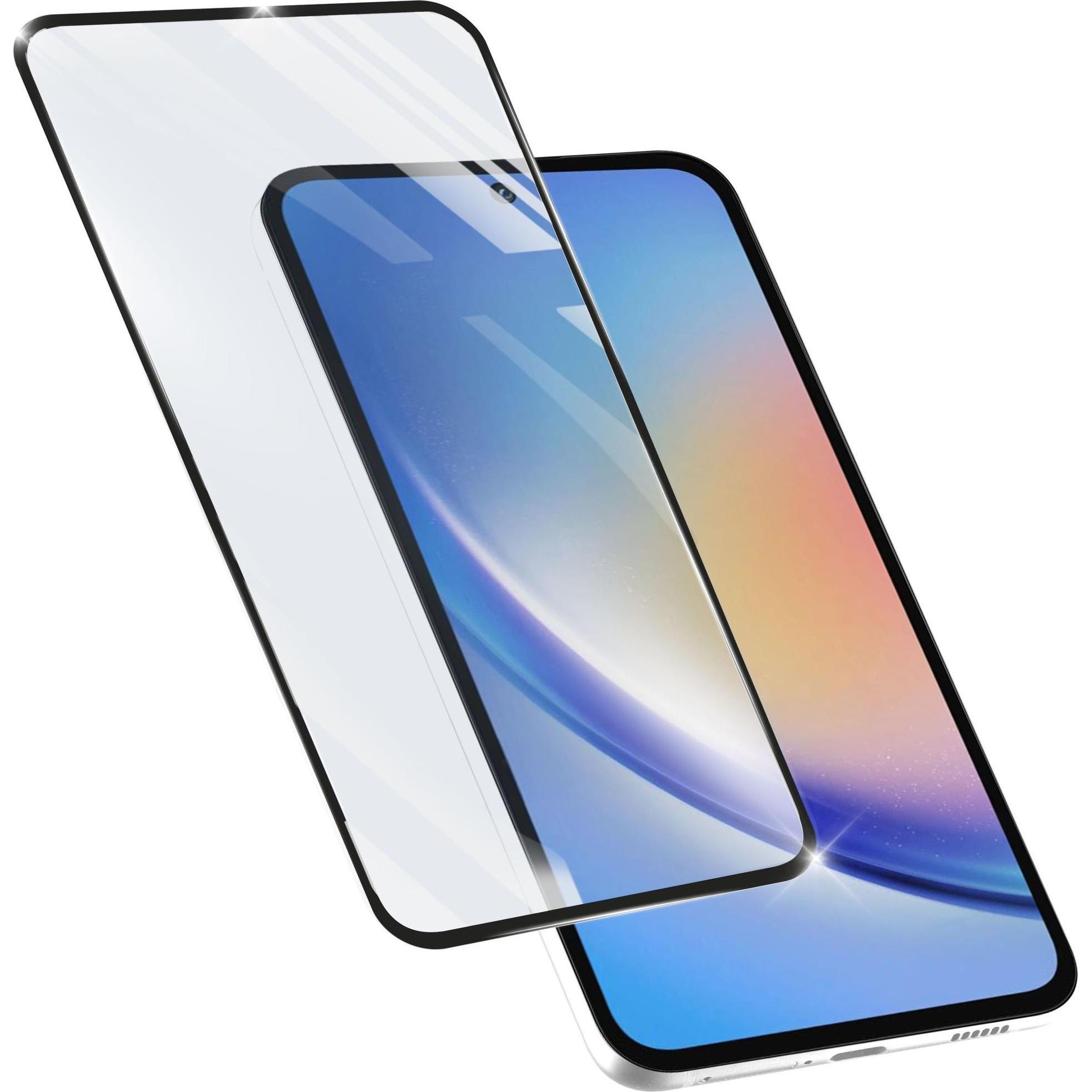 Cellularline Impact Glass Capsule Samsung A35 5G/ A55 5G (1 Stück, Samsung Galaxy A35), Smartphone Schutzfolie, Schwarz