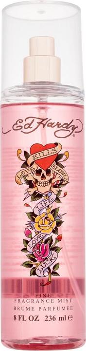 Actual product image Christian Audigier Ed Hardy by Body Mist 240 ml (240 ml, Body & hair fragrance spray, Freesia, Grapefruit, Mango)