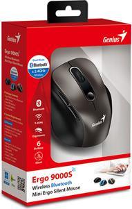 Produktbild Genius Ergo 9000S/Ergonomická/Optická/Pro praváky/2 400 DPI/Bezdrátová USB + Bluetooth/Champagne Tit (Kabellos)