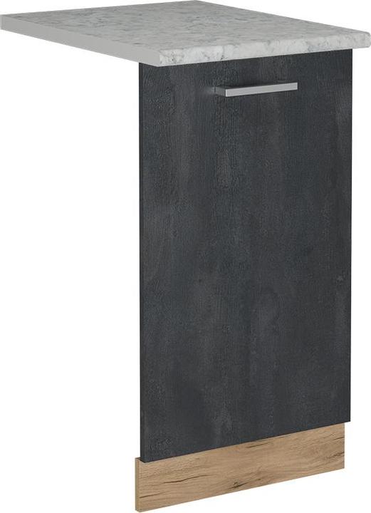 Black concrete, Gold power oak, Marble-white