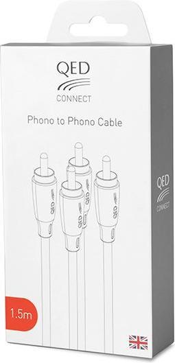 Image du produit QED Connect Cable 2 X Phono (M) To 2 X Phono (M) 1.5 meters QE8104 (1.50 m, Câbles Cinch)