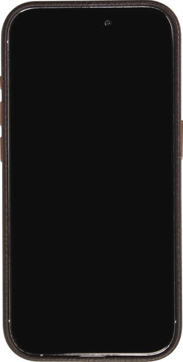 Image du produit PhoneLook Coque Cuir de veau luxe grainé intégral avec boutons métalliques et MagSafe foncé (Apple iPhone 15)