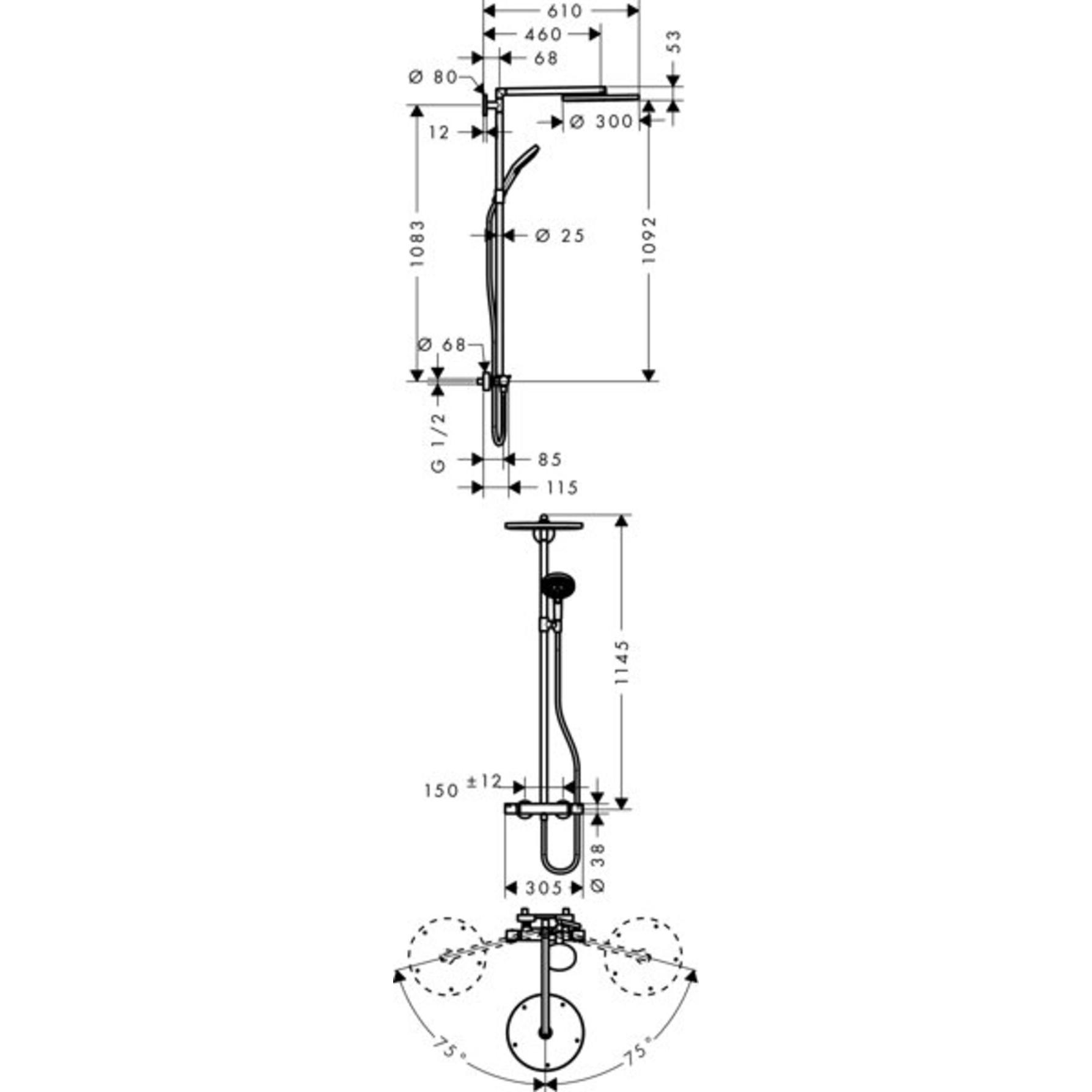 Thumbnail - hansgrohe, Duschsystem, Showerpipe RAINDANCE SELECT S 300 Air