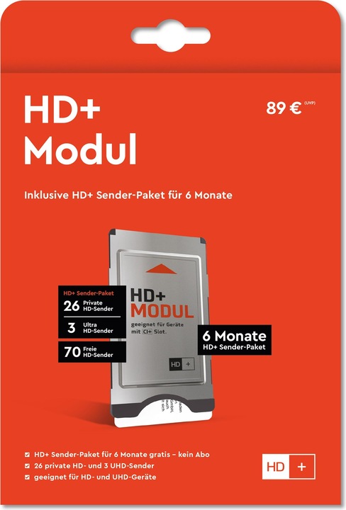 Productafbeelding HD+ HD+Module m.6 maandpas (Nagravision, CI-module)