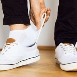 Actual product image Hygostar Shoehorn, made of PET, white, individually packaged ideal for hotels, ergonomic shape for