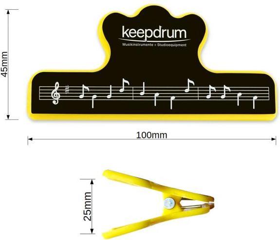 Produktbild keepdrum Notenständer Blau MUS3BL mit Notenklammer