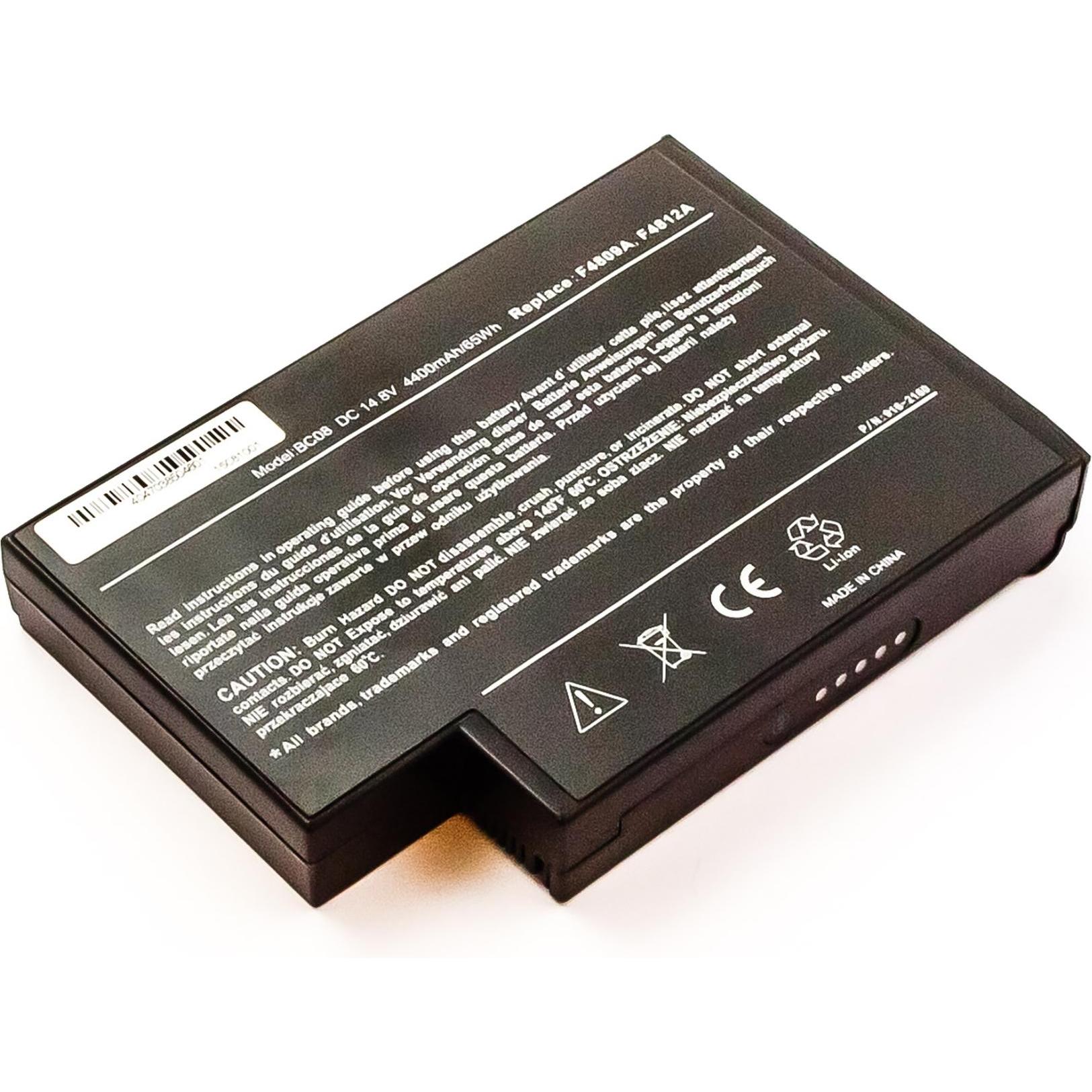 AGI Akku kompatibel mit HP Compaq F4809A - Akku - 4.400 mAh (4400 mAh), Notebook Akku, Schwarz