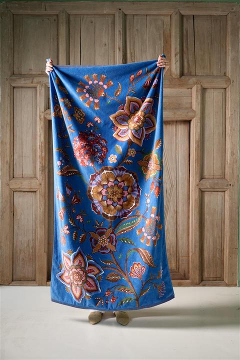 Actual product image PIP Studio Viva la Vida blue bath towel 100x180cm (1 piece) (180 x 100 cm)