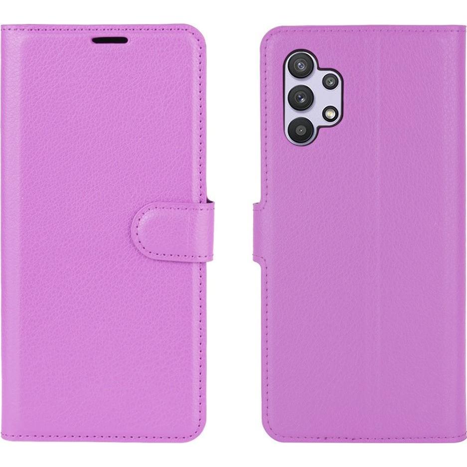 Cover-Discount Galaxy A32 5G - Leder Etui Hülle violett (Samsung Galaxy A32 5G), Smartphone Hülle, Violett