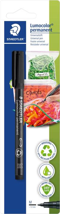 Staedtler Lumocolor wasserfest (Schwarz, 1 mm, 1 x)