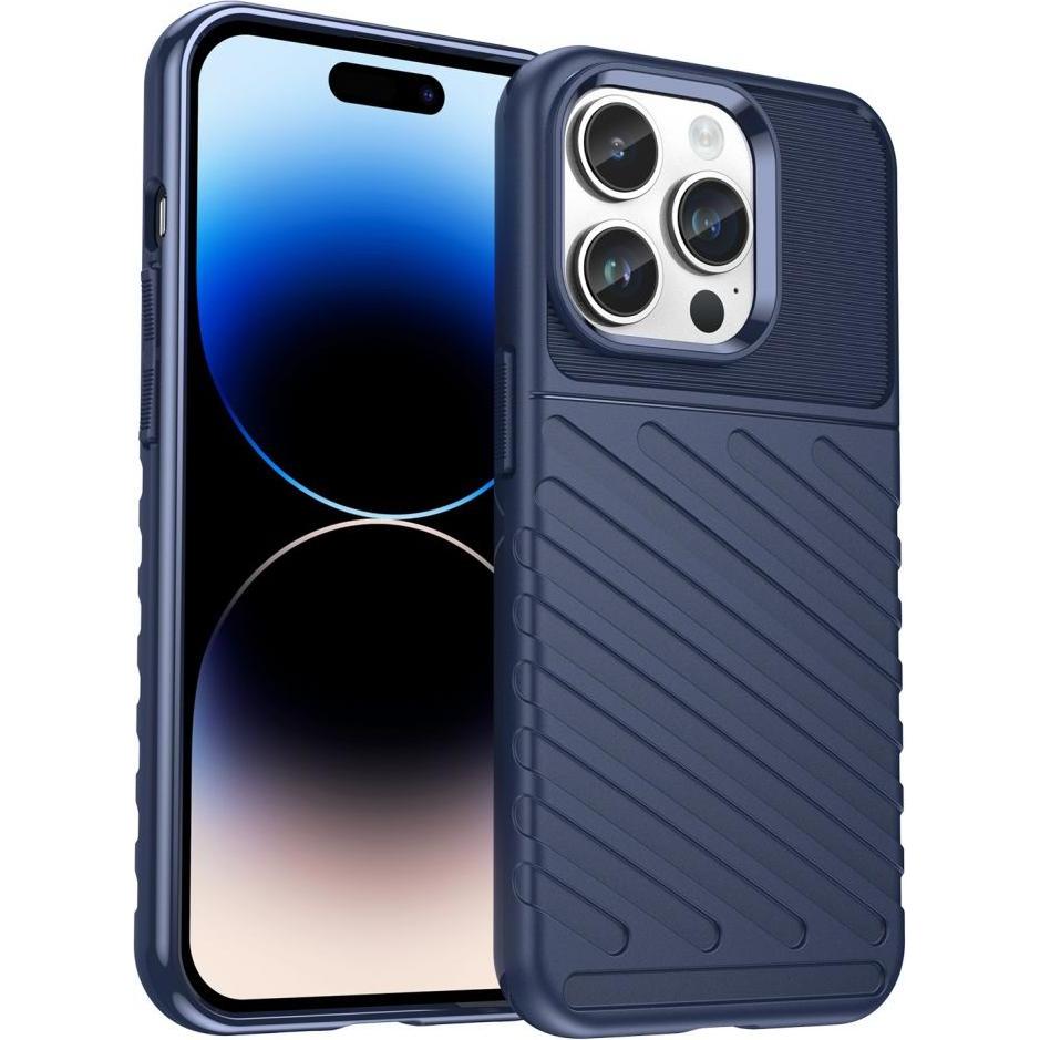 Hurtel Thunder Case iPhone 14 Pro Max blue armored case (Apple iPhone 14 Pro Max), Smartphone Hülle, Blau