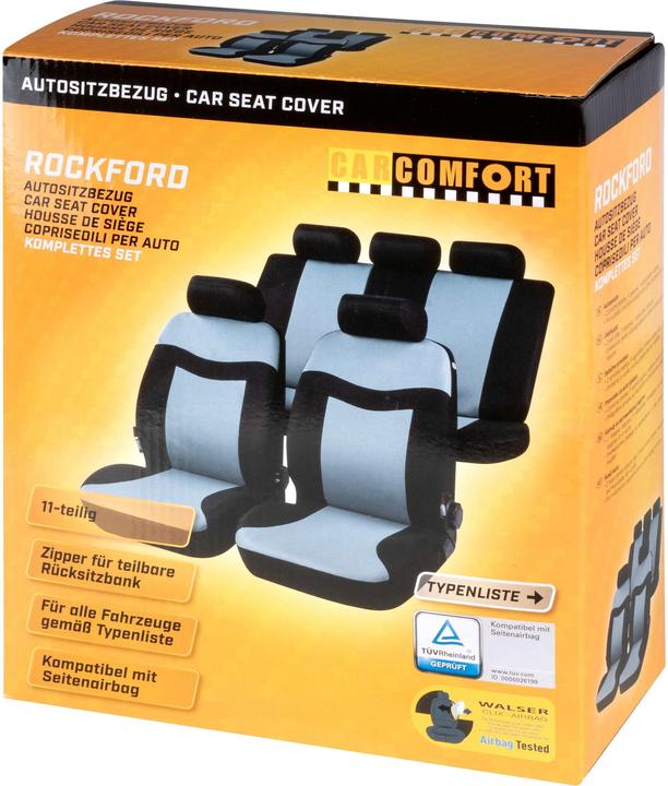 Produktbild CarComfort Autositzbezug Rockford Komplettset grau
