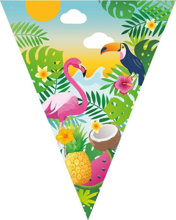 Produktbild Globos Europe Aloha-Papierfähnchen-Girlande – 6 m