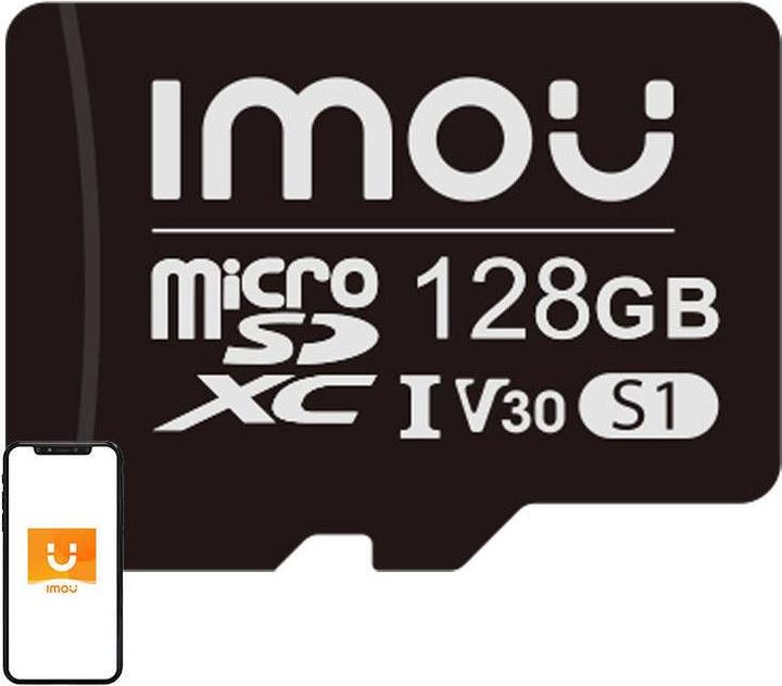 Productafbeelding Imou Geheugenkaart 128GB microSD (UHS-I, SDHC, 10/U3/V30, 95/38) (128 GB, microSDXC, U3, UHS-I)