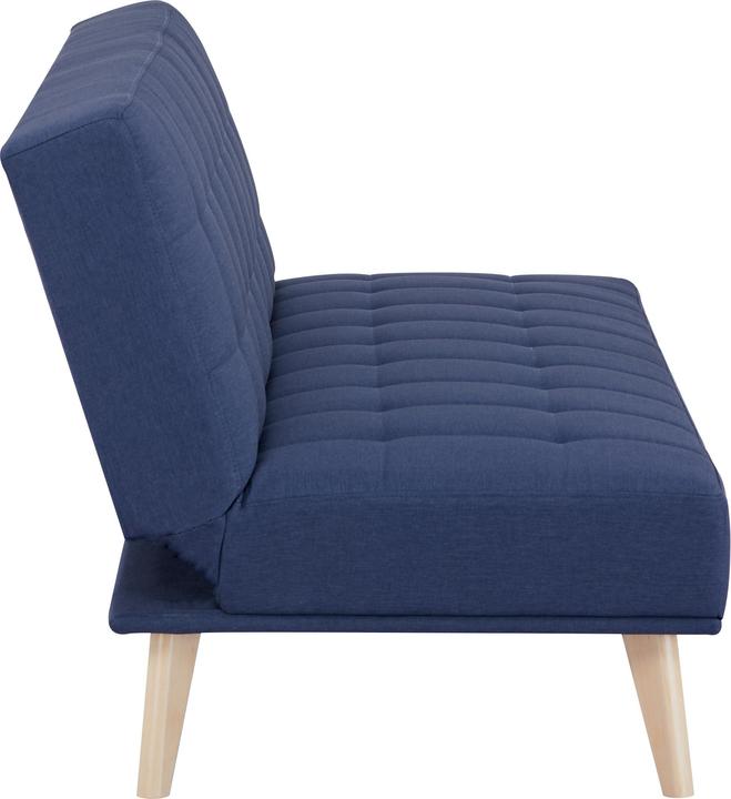 Produktbild En.Casa Schlafsofa Pukkila 180x86x81 cm Textil Dunkelblau (3-Sitzer)