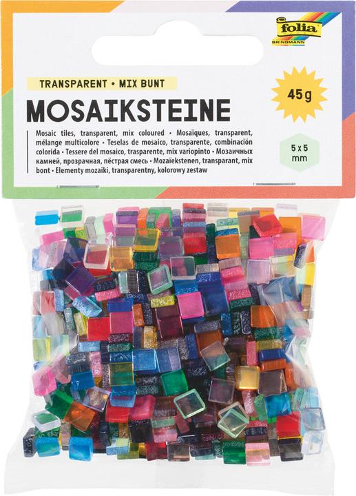 Produktbild Folia Mosaiksteine TRANSPARENT, 45g, 5x5mm