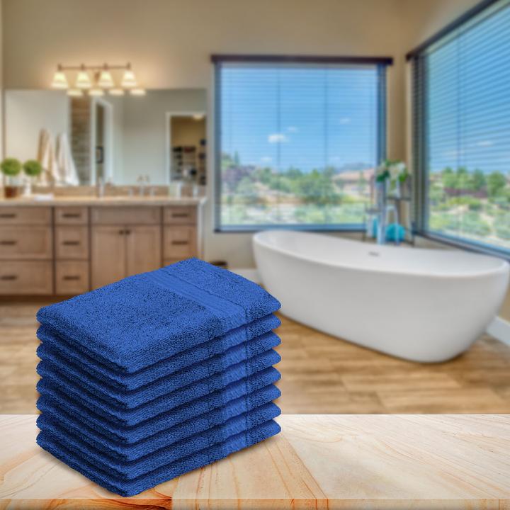 Actual product image Casativo Set of 8 flannels made of 100% cotton, flannels with loop, royal (16 x 21 cm)