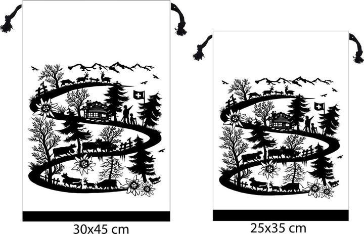 Actual product image Angela Bruderer Brotbeutel Scherenschnitt «Alpaufzug», 2er-Set