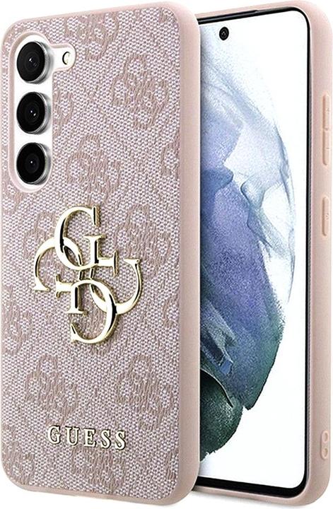 Guess 4G Metal Logo Case für Samsung Galaxy S23 - pink (Samsung Galaxy S23)