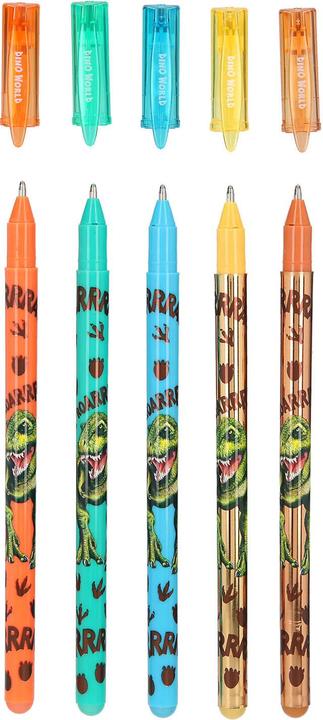 Produktbild Depesche Farbstifte Dino World 5-teilig (Grün, Gold, Bronze, Orange, 5 x)