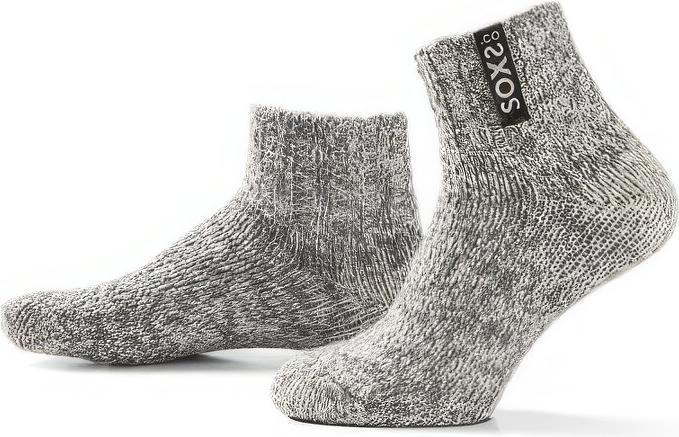 Image du produit Soxs Graue Wolle Herren- & Damensocken Jet Black, Kurzsocke (Une unité par pack, 37, 40 - 41, 38 - 39)