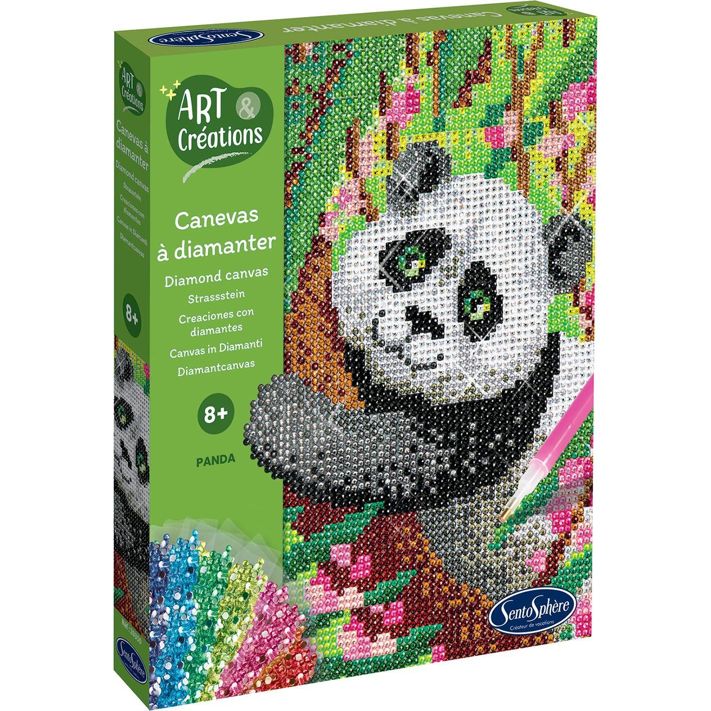 Sentosphere Panda-Diamant-Leinwand