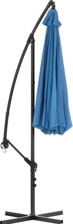 Actual product image Uniprodo Hanging Parasol - blue - round - Ø 300 cm - tiltable (2.92 m)