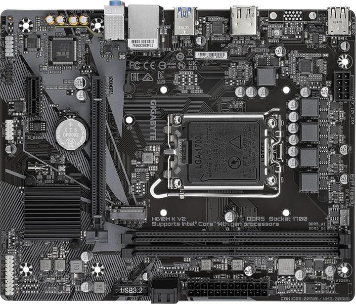 Image du produit Gigabyte H610M K V2 (LGA 1700, Intel H610, mATX)