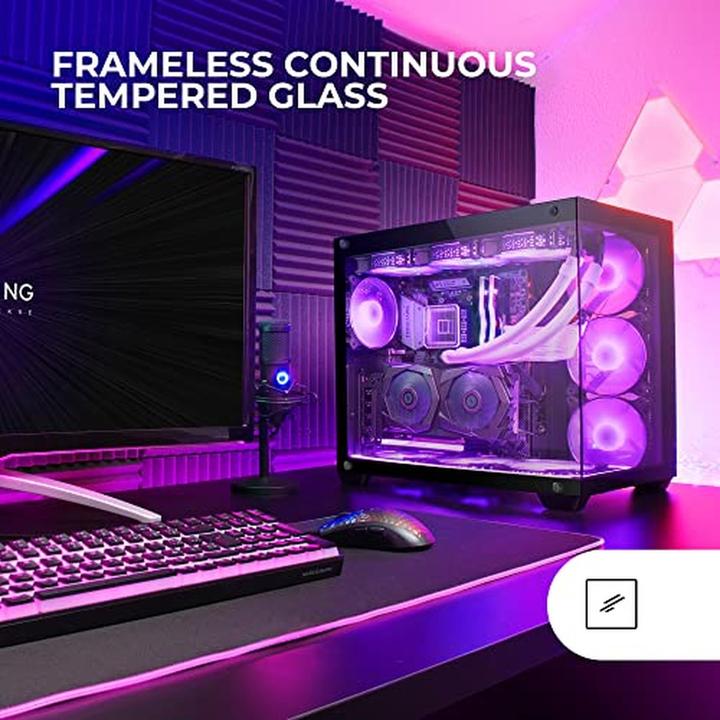 Actual product image Mars Gaming Boitier Grand Tour E-ATX MCV4 RGB avec panneaux vitrés (Noir) (ATX, mATX, Mini-ITX, E-ATX)