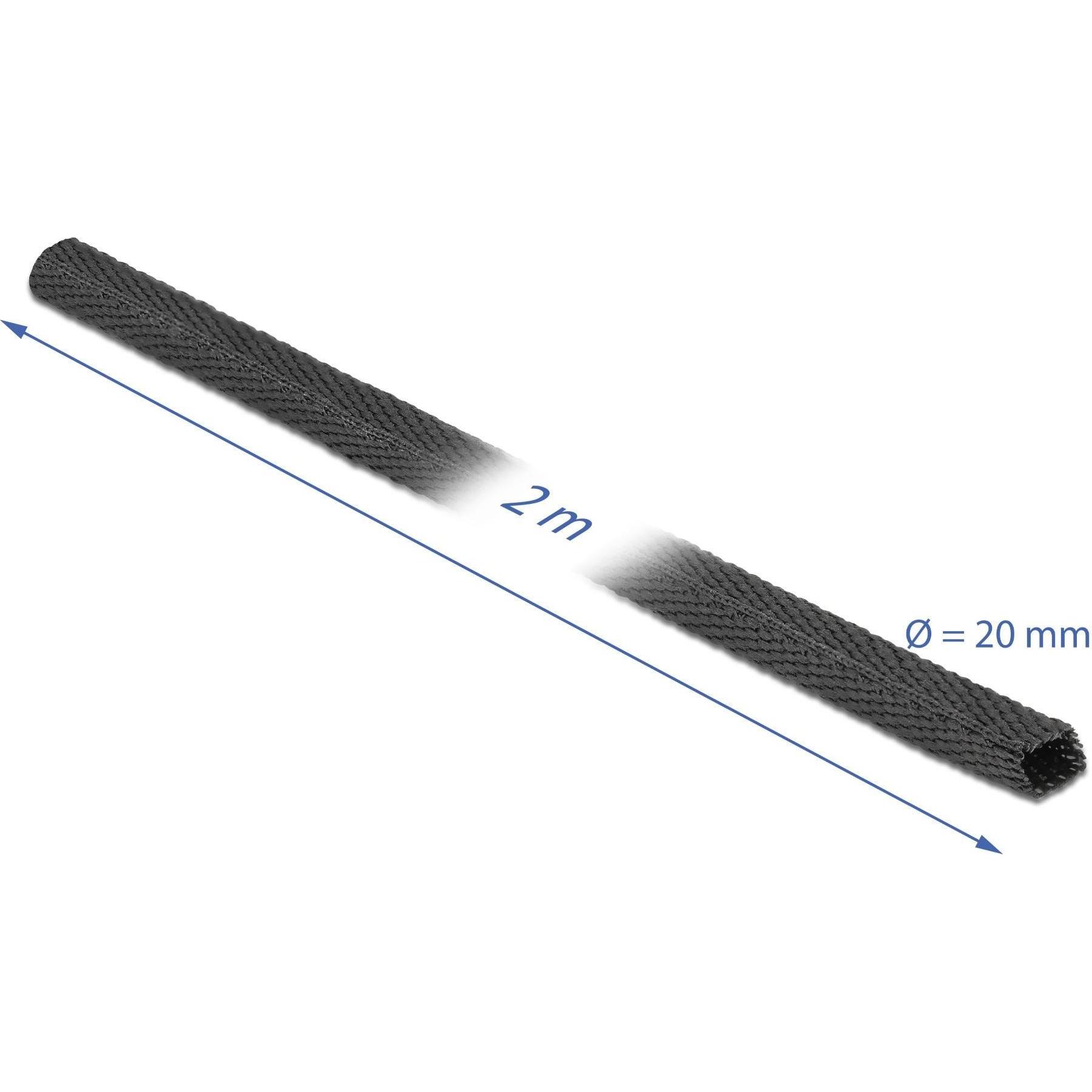 Thumbnail - Delock, Schrumpfschlauch, Gewebeschrumpfschlauch 2 m x 20 mm Schrumpfungsrate 2:1 schwarz (1 x)