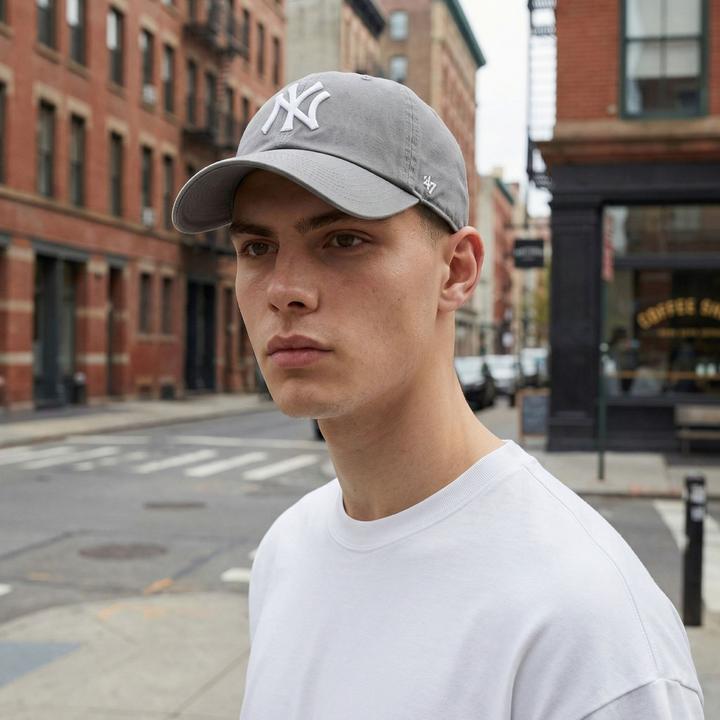 Produktbild 47 Brand Strapback Cap - Clean Up New York Yankees Grau (One Size)