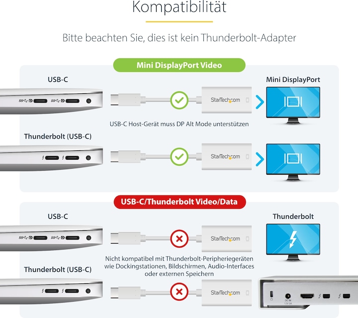 Energy Label StarTech USB-C zu Mini DisplayPort (Mini DP, 6 cm)