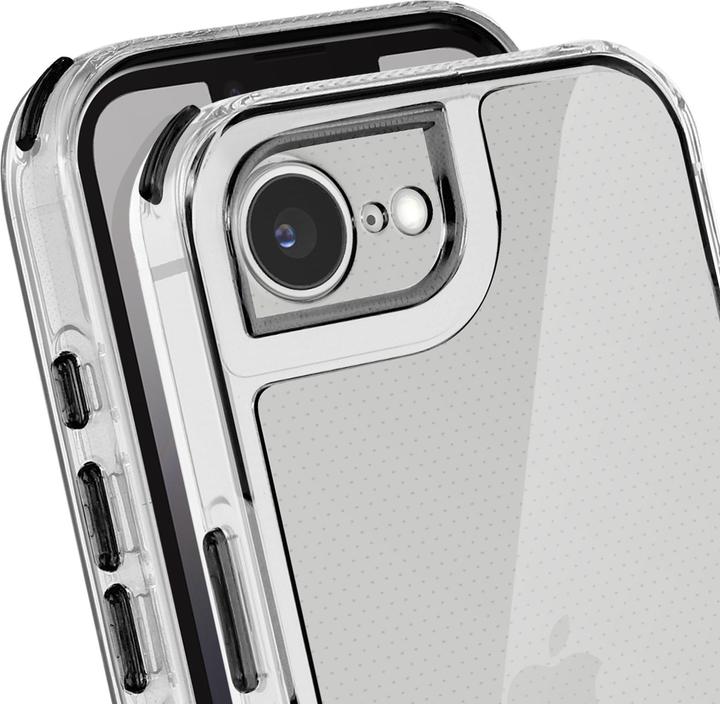 Image du produit OEM Back panel cover MATRIX CLEAR Case for IPHONE 16e (SE 4 2025) black (Apple iPhone 16e)