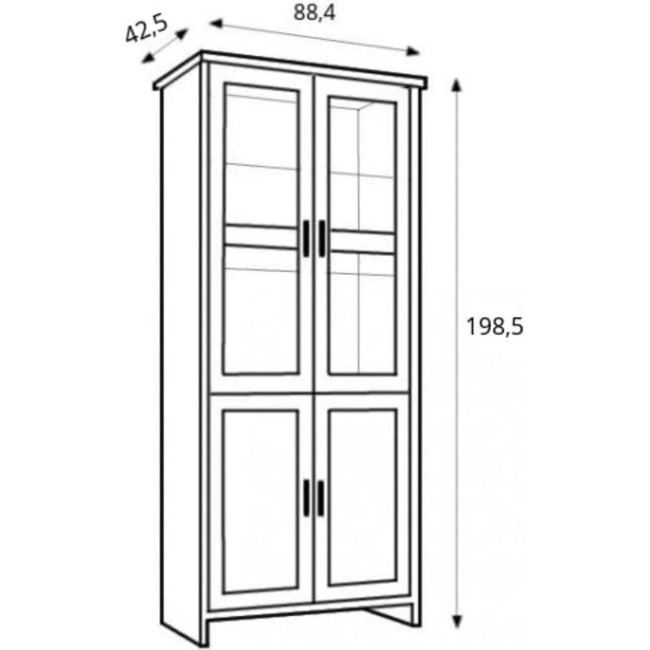 Thumbnail - Konsimo, Vitrine + Buffetschrank, Marime (88.5 x 201 x 44 cm)