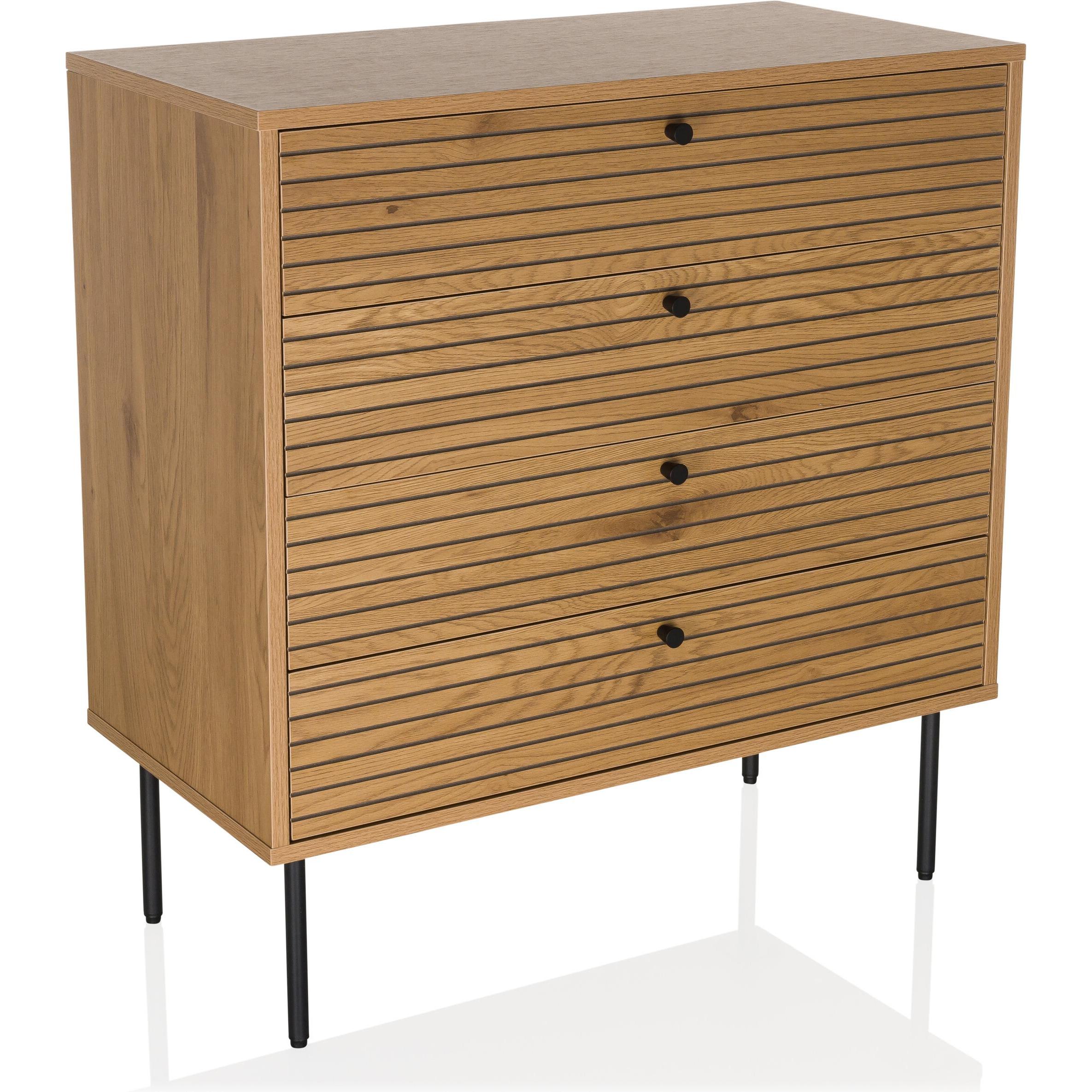 hjh LIVING, Kommode + Sideboard, Linno K (80 x 40 x 85 cm)