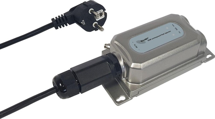 Produktbild Allnet PoE Injektor Outdoor IP67 IEEE802.3bt (15,4W/30W/60W) Metallgehäuse / ALL-PI2013OBT60 (802.3bt (PoE++), 60 W)