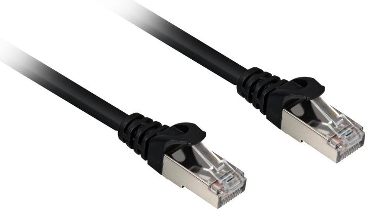 Sharkoon Patch cable RJ45 Cat.6a SFTP cable, black, 1.5 metre, LSOH (S/FTP, CAT6a, 1.50 m)