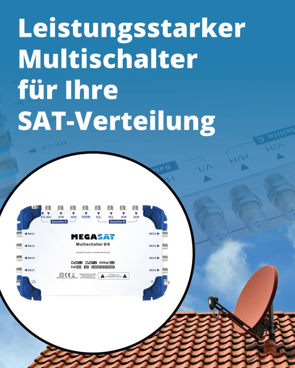 Actual product image Megasat Multiswitch 9/8 (Multi switch)