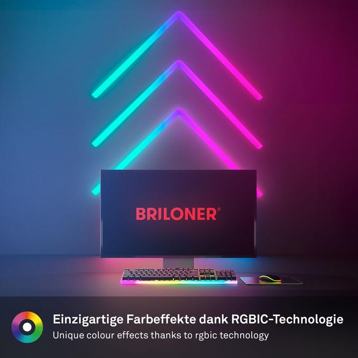 Produktbild Briloner WiFi TUYA + Bluetooth RGB IC LED Wandleuchte, weiss, LED/24W (130 lm)