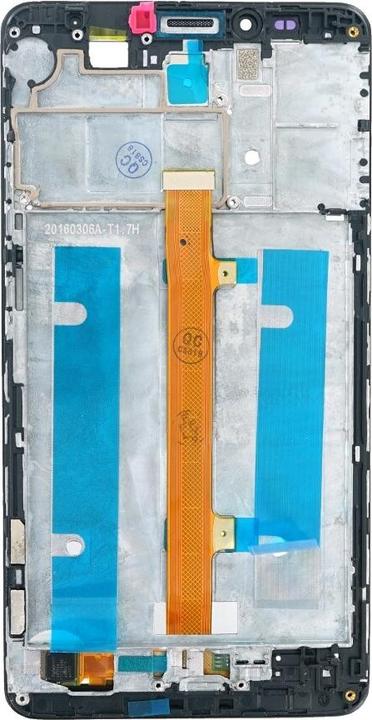 Produktbild OEM Display-Einheit + Rahmen für Huawei Mate 7 schwarz, ohne Logo (Display, Huawei Ascend Mate 7)