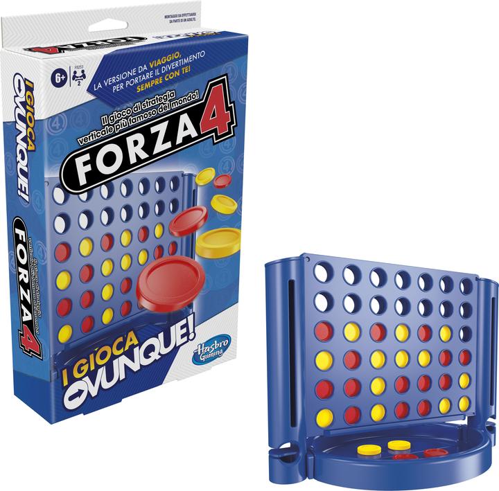 Productafbeelding Hasbro 4 wint compact, draagbaar spel voor 2 spelers, reisspel voor kinderen, overal plezier (Engels)