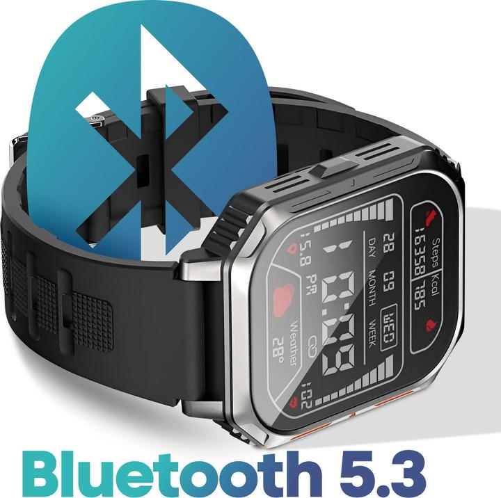 Actual product image Riversong smartwatch Motive 8S space gray SW803
