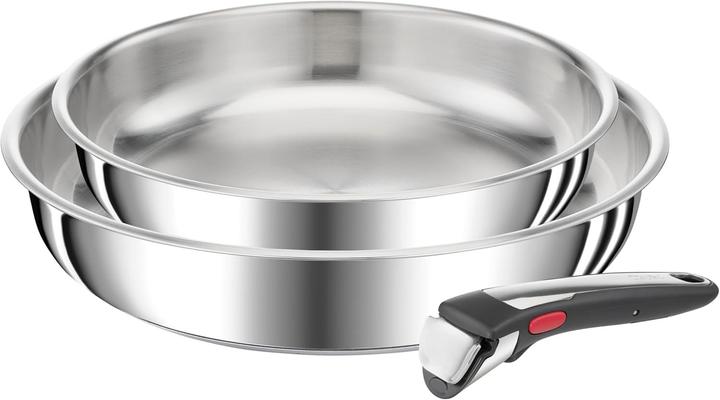 Actual product image Tefal Ingenio 3-piece set, pans & handle - L9759002 (Pan set + pot set, Stainless steel)