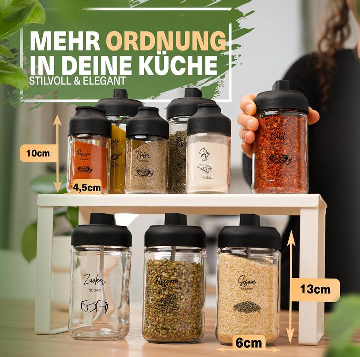 Image du produit Viwares 9-teiliges Gewürzgläser Set