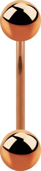 Produktbild Star Piercing Micro Banane rosegold mit zwei Kugeln (Chirurgenstahl 316L)