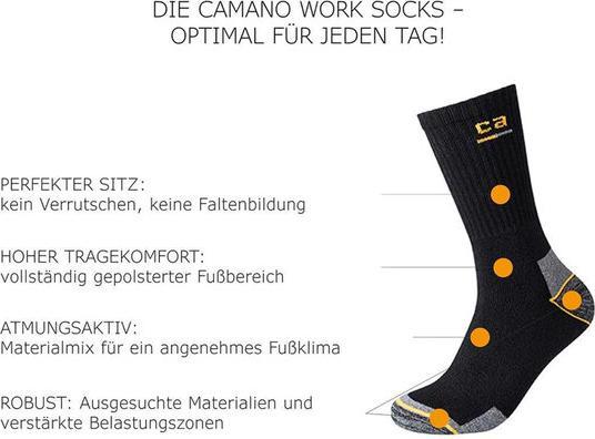Produktbild Camano Unisex Work Socken 9p (9er Pack, 39 - 42)