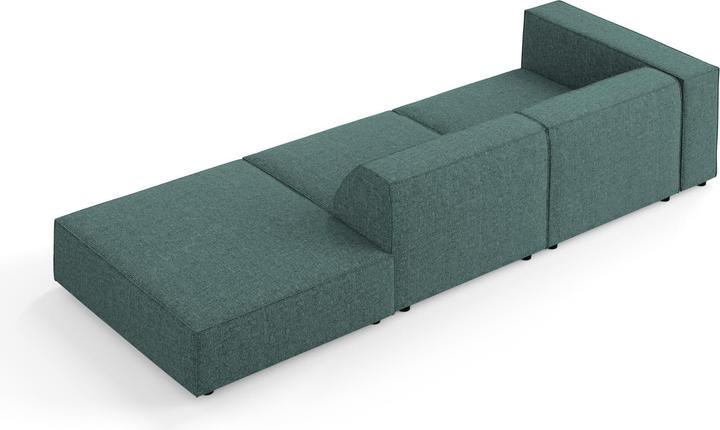 Actual product image Cosmopolitan Design Right Sofa, "Arendal", 4 Seats, Petrol, 262x102x70 Made in Europe