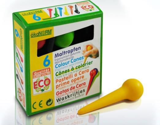 Produktbild ÖkoNorm Maltropfen (Grün, Rot, Blau, Gelb, Schwarz, 6 x)